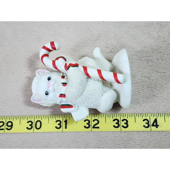 Lefton Kitty Snowflake White Figurine Year 1992 Christmas Holidays 3 1/4" Vtg - Picture 12 of 12